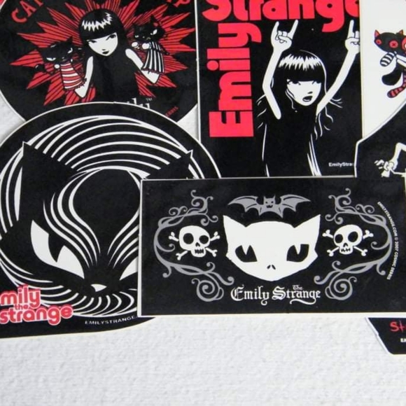 Emily The Strange Stickers COLLECTOR'S Lot Of 12 Stickers - Picture 4 of 5